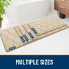 image:imageSmiry Memory Foam Bath Mat 30x20 Ultra Soft NonSlip Bathroom Rugs Plush Water Absorbent Quick Dry and Machine Washable Floor Mat for Shower Tub amp Home Decor Navy BlueBeige