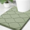 image:imageSmiry Memory Foam Bath Mat 30x20 Ultra Soft NonSlip Bathroom Rugs Plush Water Absorbent Quick Dry and Machine Washable Floor Mat for Shower Tub amp Home Decor Navy BlueSage Green