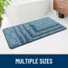 image:imageSmiry Memory Foam Bath Mat 30x20 Ultra Soft NonSlip Bathroom Rugs Plush Water Absorbent Quick Dry and Machine Washable Floor Mat for Shower Tub amp Home Decor Navy BlueAiry Blue