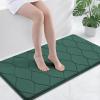 image:imageSmiry Memory Foam Bath Mat 30x20 Ultra Soft NonSlip Bathroom Rugs Plush Water Absorbent Quick Dry and Machine Washable Floor Mat for Shower Tub amp Home Decor Navy BlueHunter Green