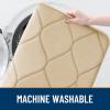 image:imageSmiry Memory Foam Bath Mat 30x20 Ultra Soft NonSlip Bathroom Rugs Plush Water Absorbent Quick Dry and Machine Washable Floor Mat for Shower Tub amp Home Decor Navy BlueBeige