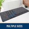image:imageSmiry Memory Foam Bath Mat 30x20 Ultra Soft NonSlip Bathroom Rugs Plush Water Absorbent Quick Dry and Machine Washable Floor Mat for Shower Tub amp Home Decor Navy BlueDark Grey