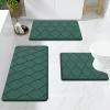image:imageSmiry Memory Foam Bath Mat 30x20 Ultra Soft NonSlip Bathroom Rugs Plush Water Absorbent Quick Dry and Machine Washable Floor Mat for Shower Tub amp Home Decor Navy BlueHunter Green