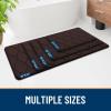 image:imageSmiry Memory Foam Bath Mat 30x20 Ultra Soft NonSlip Bathroom Rugs Plush Water Absorbent Quick Dry and Machine Washable Floor Mat for Shower Tub amp Home Decor Navy BlueBrown