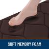 image:imageSmiry Memory Foam Bath Mat 30x20 Ultra Soft NonSlip Bathroom Rugs Plush Water Absorbent Quick Dry and Machine Washable Floor Mat for Shower Tub amp Home Decor Navy BlueBrown