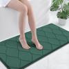image:imageSmiry Memory Foam Bath Mat 30x20 Ultra Soft NonSlip Bathroom Rugs Plush Water Absorbent Quick Dry and Machine Washable Floor Mat for Shower Tub amp Home Decor Navy BlueHunter Green