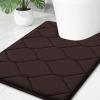 image:imageSmiry Memory Foam Bath Mat 30x20 Ultra Soft NonSlip Bathroom Rugs Plush Water Absorbent Quick Dry and Machine Washable Floor Mat for Shower Tub amp Home Decor Navy BlueBrown