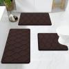 image:imageSmiry Memory Foam Bath Mat 30x20 Ultra Soft NonSlip Bathroom Rugs Plush Water Absorbent Quick Dry and Machine Washable Floor Mat for Shower Tub amp Home Decor Navy BlueBrown