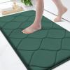 image:imageSmiry Memory Foam Bath Mat 30x20 Ultra Soft NonSlip Bathroom Rugs Plush Water Absorbent Quick Dry and Machine Washable Floor Mat for Shower Tub amp Home Decor Navy BlueHunter Green
