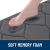 image:imageSmiry Memory Foam Bath Mat 30x20 Ultra Soft NonSlip Bathroom Rugs Plush Water Absorbent Quick Dry and Machine Washable Floor Mat for Shower Tub amp Home Decor Navy BlueDark Grey
