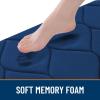 image:imageSmiry Memory Foam Bath Mat 30x20 Ultra Soft NonSlip Bathroom Rugs Plush Water Absorbent Quick Dry and Machine Washable Floor Mat for Shower Tub amp Home Decor Navy BlueNavy Blue