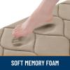 image:imageSmiry Memory Foam Bath Mat 30x20 Ultra Soft NonSlip Bathroom Rugs Plush Water Absorbent Quick Dry and Machine Washable Floor Mat for Shower Tub amp Home Decor Navy BlueTan