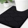 image:imageSmiry Memory Foam Bath Mat 30x20 Ultra Soft NonSlip Bathroom Rugs Plush Water Absorbent Quick Dry and Machine Washable Floor Mat for Shower Tub amp Home Decor Navy BlueBlack