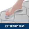 image:imageSmiry Memory Foam Bath Mat 30x20 Ultra Soft NonSlip Bathroom Rugs Plush Water Absorbent Quick Dry and Machine Washable Floor Mat for Shower Tub amp Home Decor Navy BlueLight Grey