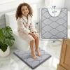 image:imageSmiry Memory Foam Bath Mat 30x20 Ultra Soft NonSlip Bathroom Rugs Plush Water Absorbent Quick Dry and Machine Washable Floor Mat for Shower Tub amp Home Decor Navy BlueGrey