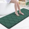 image:imageSmiry Memory Foam Bath Mat 30x20 Ultra Soft NonSlip Bathroom Rugs Plush Water Absorbent Quick Dry and Machine Washable Floor Mat for Shower Tub amp Home Decor Navy BlueHunter Green