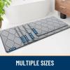 image:imageSmiry Memory Foam Bath Mat 30x20 Ultra Soft NonSlip Bathroom Rugs Plush Water Absorbent Quick Dry and Machine Washable Floor Mat for Shower Tub amp Home Decor Navy BlueGrey