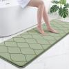 image:imageSmiry Memory Foam Bath Mat 30x20 Ultra Soft NonSlip Bathroom Rugs Plush Water Absorbent Quick Dry and Machine Washable Floor Mat for Shower Tub amp Home Decor Navy BlueSage Green