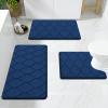 image:imageSmiry Memory Foam Bath Mat 30x20 Ultra Soft NonSlip Bathroom Rugs Plush Water Absorbent Quick Dry and Machine Washable Floor Mat for Shower Tub amp Home Decor Navy BlueNavy Blue