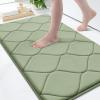 image:imageSmiry Memory Foam Bath Mat 30x20 Ultra Soft NonSlip Bathroom Rugs Plush Water Absorbent Quick Dry and Machine Washable Floor Mat for Shower Tub amp Home Decor Navy BlueSage Green