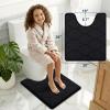 image:imageSmiry Memory Foam Bath Mat 30x20 Ultra Soft NonSlip Bathroom Rugs Plush Water Absorbent Quick Dry and Machine Washable Floor Mat for Shower Tub amp Home Decor Navy BlueBlack