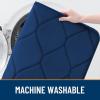 image:imageSmiry Memory Foam Bath Mat 30x20 Ultra Soft NonSlip Bathroom Rugs Plush Water Absorbent Quick Dry and Machine Washable Floor Mat for Shower Tub amp Home Decor Navy BlueNavy Blue