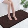 image:imageSmiry Memory Foam Bath Mat 30x20 Ultra Soft NonSlip Bathroom Rugs Plush Water Absorbent Quick Dry and Machine Washable Floor Mat for Shower Tub amp Home Decor Navy BlueBrown