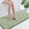 image:imageSmiry Memory Foam Bath Mat 30x20 Ultra Soft NonSlip Bathroom Rugs Plush Water Absorbent Quick Dry and Machine Washable Floor Mat for Shower Tub amp Home Decor Navy BlueSage Green