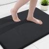 image:imageSmiry Memory Foam Bath Mat 36x24 Extra Soft and Absorbent Bathroom Mats Non Slip Washable Carpet for Floor Shower and Tub BlackBlack