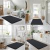 image:imageSmiry Memory Foam Bath Mat 36x24 Extra Soft and Absorbent Bathroom Mats Non Slip Washable Carpet for Floor Shower and Tub BlackBlack