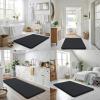 image:imageSmiry Memory Foam Bath Mat 36x24 Extra Soft and Absorbent Bathroom Mats Non Slip Washable Carpet for Floor Shower and Tub BlackBlack
