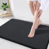 image:imageSmiry Memory Foam Bath Mat 36x24 Extra Soft and Absorbent Bathroom Mats Non Slip Washable Carpet for Floor Shower and Tub BlackBlack