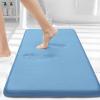 image:imageSmiry Memory Foam Bath Mat 36x24 Extra Soft and Absorbent Bathroom Mats Non Slip Washable Carpet for Floor Shower and Tub BlackBlue