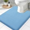 image:imageSmiry Memory Foam Bath Mat 36x24 Extra Soft and Absorbent Bathroom Mats Non Slip Washable Carpet for Floor Shower and Tub BlackBlue