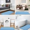 image:imageSmiry Memory Foam Bath Mat 36x24 Extra Soft and Absorbent Bathroom Mats Non Slip Washable Carpet for Floor Shower and Tub BlackBlue