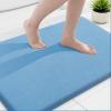 image:imageSmiry Memory Foam Bath Mat 36x24 Extra Soft and Absorbent Bathroom Mats Non Slip Washable Carpet for Floor Shower and Tub BlackBlue