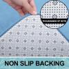 image:imageSmiry Memory Foam Bath Mat 36x24 Extra Soft and Absorbent Bathroom Mats Non Slip Washable Carpet for Floor Shower and Tub BlackBlue