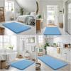 image:imageSmiry Memory Foam Bath Mat 36x24 Extra Soft and Absorbent Bathroom Mats Non Slip Washable Carpet for Floor Shower and Tub BlackBlue