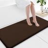 image:imageSmiry Memory Foam Bath Mat 36x24 Extra Soft and Absorbent Bathroom Mats Non Slip Washable Carpet for Floor Shower and Tub BlackBrown