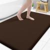 image:imageSmiry Memory Foam Bath Mat 36x24 Extra Soft and Absorbent Bathroom Mats Non Slip Washable Carpet for Floor Shower and Tub BlackBrown