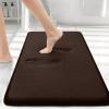 image:imageSmiry Memory Foam Bath Mat 36x24 Extra Soft and Absorbent Bathroom Mats Non Slip Washable Carpet for Floor Shower and Tub BlackBrown