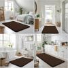 image:imageSmiry Memory Foam Bath Mat 36x24 Extra Soft and Absorbent Bathroom Mats Non Slip Washable Carpet for Floor Shower and Tub BlackBrown