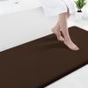 image:imageSmiry Memory Foam Bath Mat 36x24 Extra Soft and Absorbent Bathroom Mats Non Slip Washable Carpet for Floor Shower and Tub BlackBrown