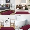 image:imageSmiry Memory Foam Bath Mat 36x24 Extra Soft and Absorbent Bathroom Mats Non Slip Washable Carpet for Floor Shower and Tub BlackBurgundy
