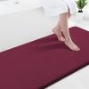 image:imageSmiry Memory Foam Bath Mat 36x24 Extra Soft and Absorbent Bathroom Mats Non Slip Washable Carpet for Floor Shower and Tub BlackBurgundy
