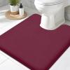 image:imageSmiry Memory Foam Bath Mat 36x24 Extra Soft and Absorbent Bathroom Mats Non Slip Washable Carpet for Floor Shower and Tub BlackBurgundy