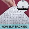 image:imageSmiry Memory Foam Bath Mat 36x24 Extra Soft and Absorbent Bathroom Mats Non Slip Washable Carpet for Floor Shower and Tub BlackBurgundy