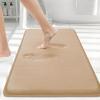 image:imageSmiry Memory Foam Bath Mat 36x24 Extra Soft and Absorbent Bathroom Mats Non Slip Washable Carpet for Floor Shower and Tub BlackCamel