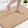 image:imageSmiry Memory Foam Bath Mat 36x24 Extra Soft and Absorbent Bathroom Mats Non Slip Washable Carpet for Floor Shower and Tub BlackCamel