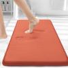 image:imageSmiry Memory Foam Bath Mat 36x24 Extra Soft and Absorbent Bathroom Mats Non Slip Washable Carpet for Floor Shower and Tub BlackCoral